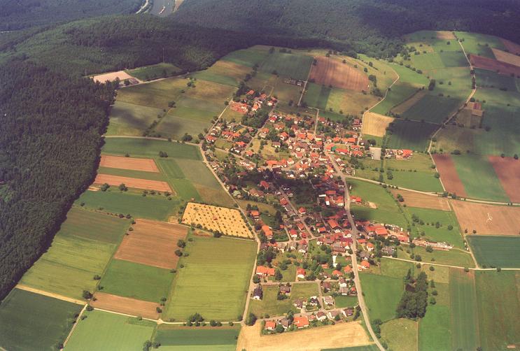 Luftbild von Moosbrunn