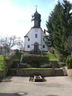 Bild von der evangelischen Kirche Moosbrunn